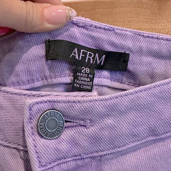 NWT AFRM Purple Fez Straight Leg Carpenter Denim Jeans Pants-Size 28 - Picture 6 of 6